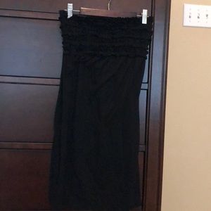 Black ruffle swim coverup